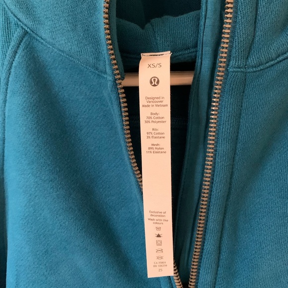 lululemon Scuba Oversized Half-Zip Hoodie in Capri Teal Blue Size XS/S New NWT - Picture 4 of 16